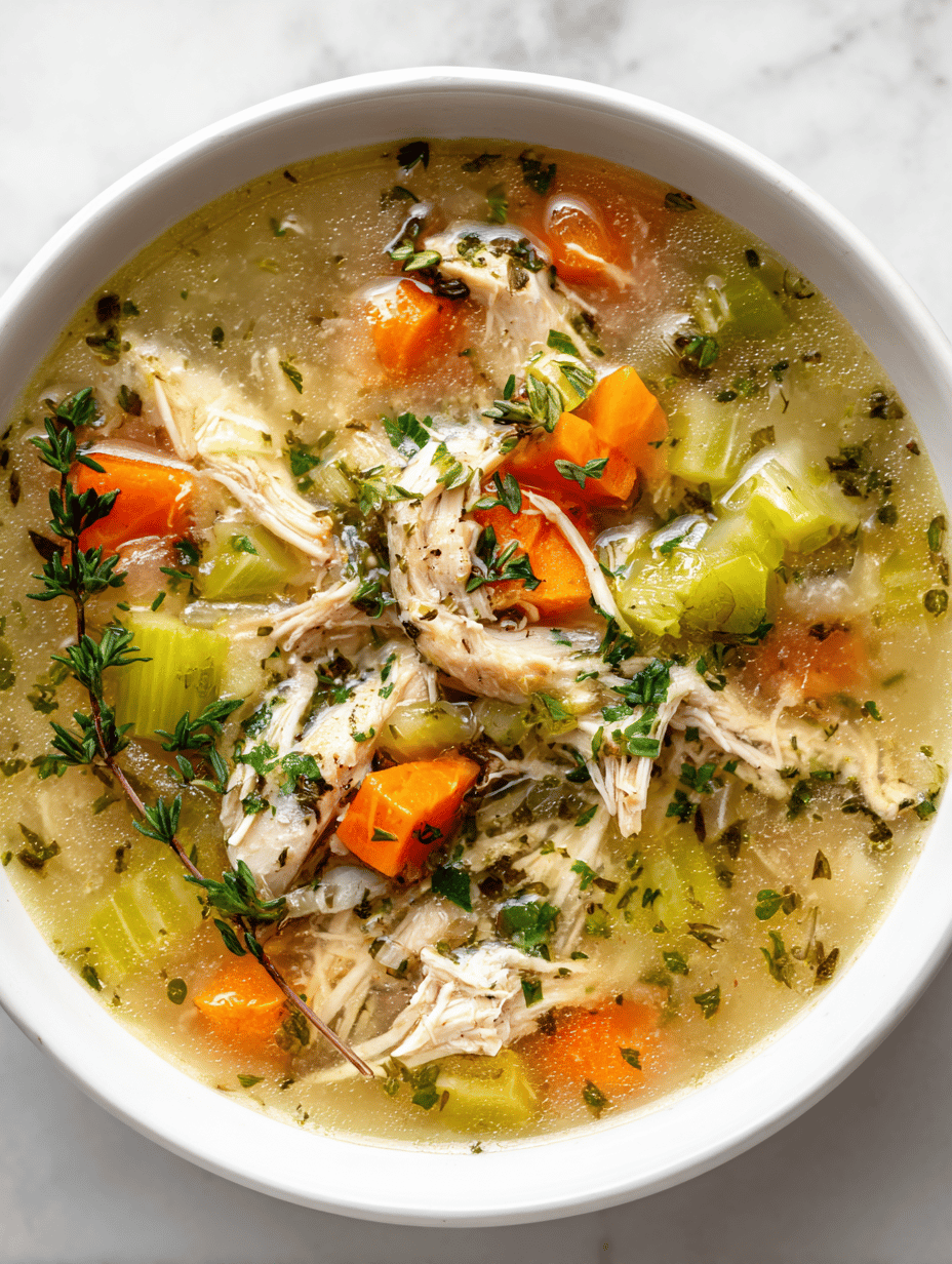 Unconventional Chicken Soup: The Slow-Braised Garden Herb Twist