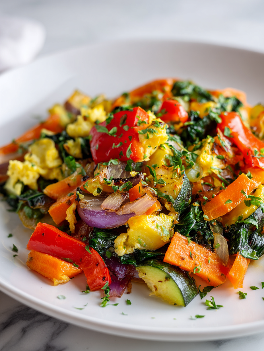Scrambled Eggs With Vegetables Recipe