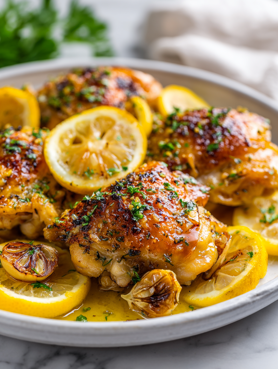 Lemon Garlic Chicken Thighs Recipe