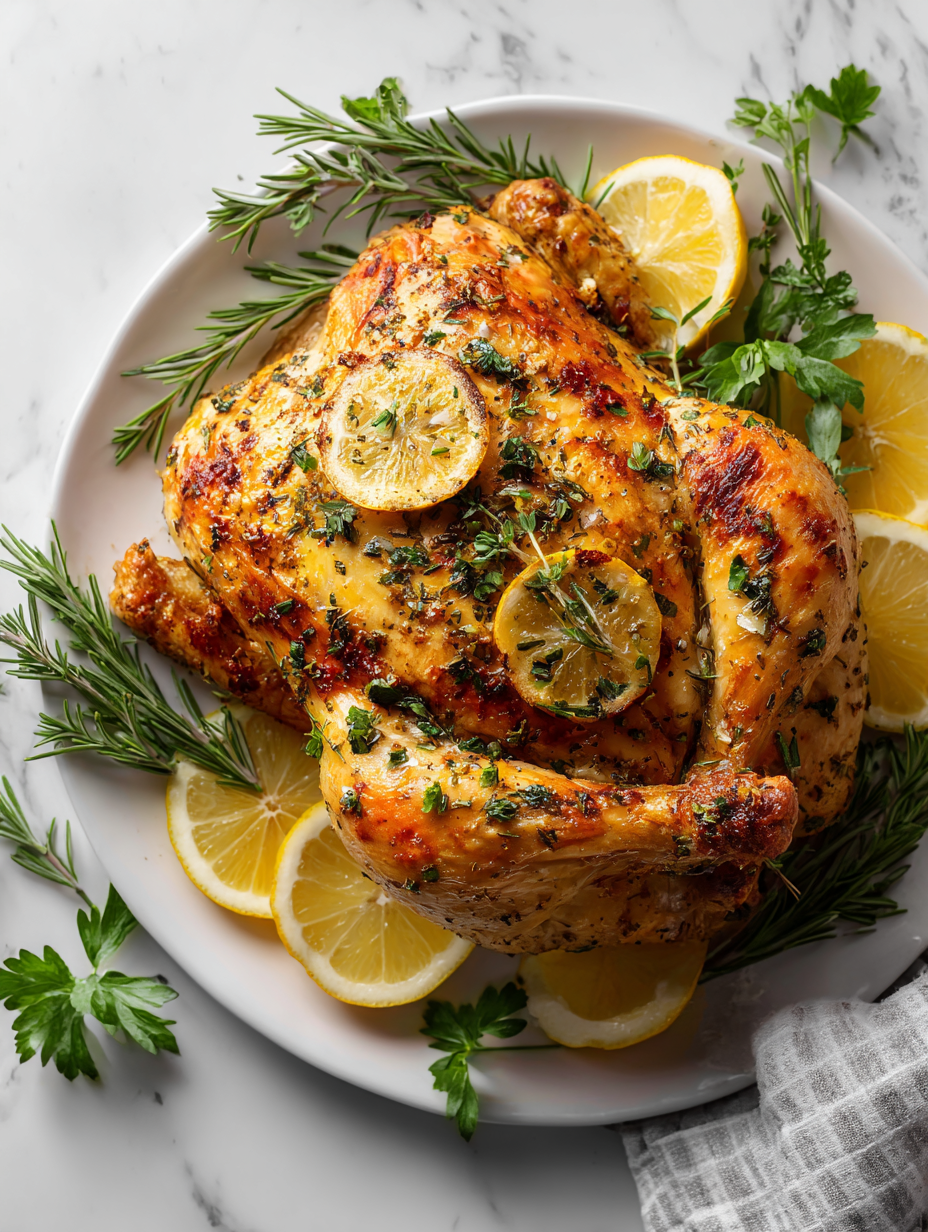 Roast Chicken With Lemon And Herbs Recipe